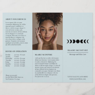 Moderne Blue Moon Phases Elegante Tri-fold Broschü