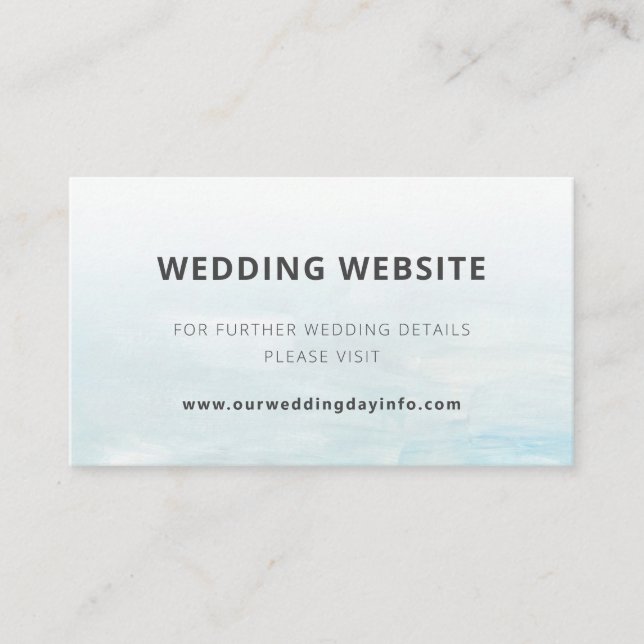 Moderne Blue Nautical Watercolor Hochzeitsseite Begleitkarte (Vorderseite)