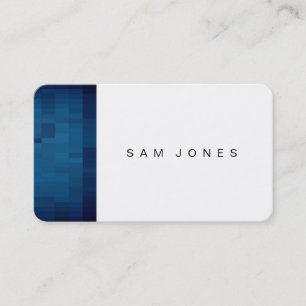 Moderne Blue Pixel Business Card Visitenkarte