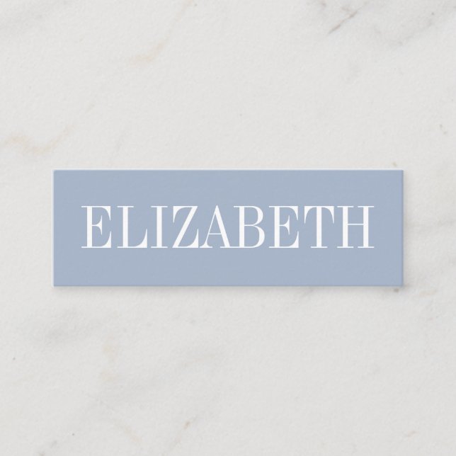 Moderne Blue QRCode Business Card Mini Visitenkarte (Vorderseite)