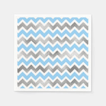 Moderne Blue Silver Babyduschkabinen