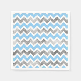 Moderne Blue Silver Babyduschkabinen Serviette