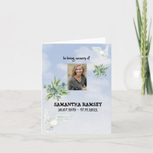 Moderne Blue Sky Condolence Card Ankündigung