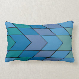 Moderne Blues und lila Zickzack Muster Lendenkissen