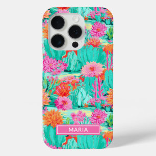 Moderne blühende Kakteen personalisiert Case-Mate iPhone Hülle