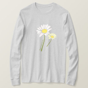 Moderne Blume-auf-deine-eigene-Art-Skizze auf eine T-Shirt