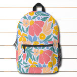 Moderne Blume Botanisches Muster Bedruckter Rucksack<br><div class="desc">Die modernen Botanischen Muster-Rucksäcke mit farbenfroher floraler Blume sind in Gelb,  Pfirsich,  Rosa,  Blau,  Orange,  Grün und lila gehalten. Ideal für die Rückkehr in die Schule,  Sport,  Gymnastik,  Reisen und vieles mehr. Entworfen von ©Evco Studio www.zazzle.com/store/evcostudio</div>