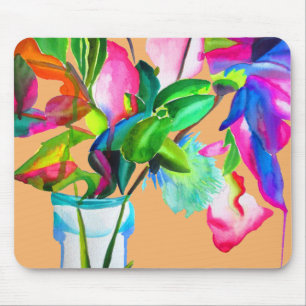 Moderne Blume der Aquarellkunst Mousepad