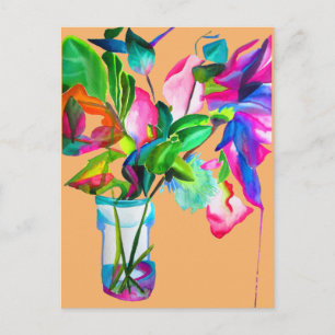 Moderne Blume der Aquarellkunst Postkarte