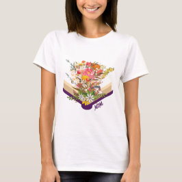 Moderne Blume der Junge Mutter aus dem Book Monogr T-Shirt
