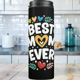 Moderne Blume die beste Mutter aller Zeiten Thermosbecher