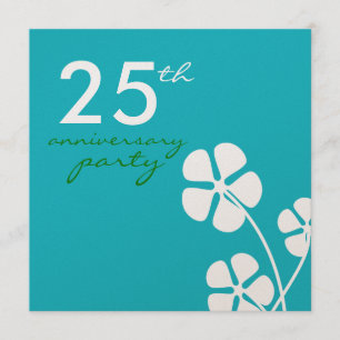 Moderne Blume Einladung zum 25. Hochzeitstag