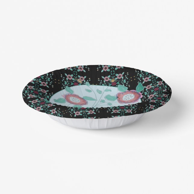 Moderne Blume Extravagante Papierschale Pappteller (Gewinkelt)