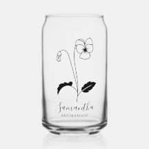 Moderne Blume Februar Bridesmaid Geschenke