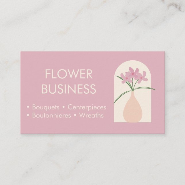 Moderne Blume Florist Business Card Visitenkarte (Vorderseite)