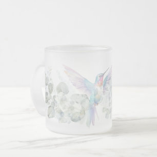 Moderne Blume für Kolibris Mattglastasse