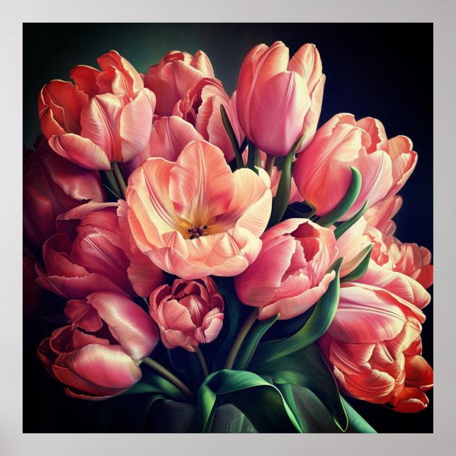 Moderne Blume für Poster-Art Poster (Vorne)