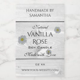 Moderne Blume für Weißholz-Körner Lebensmitteletikett