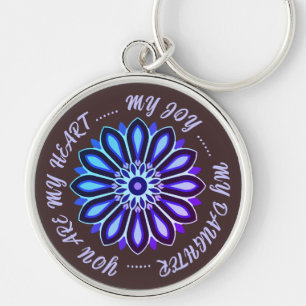 MODERNE BLUME GESCHENK VON MAMA VATER SCHWESTER SO SCHLÜSSELANHÄNGER