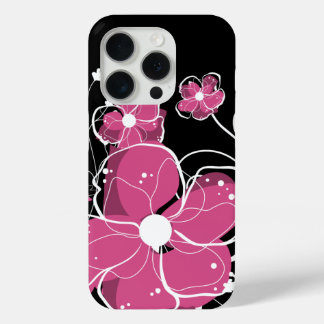 Moderne Blume in Girl-Rosa und Weiß iPhone 15 Pro Hülle