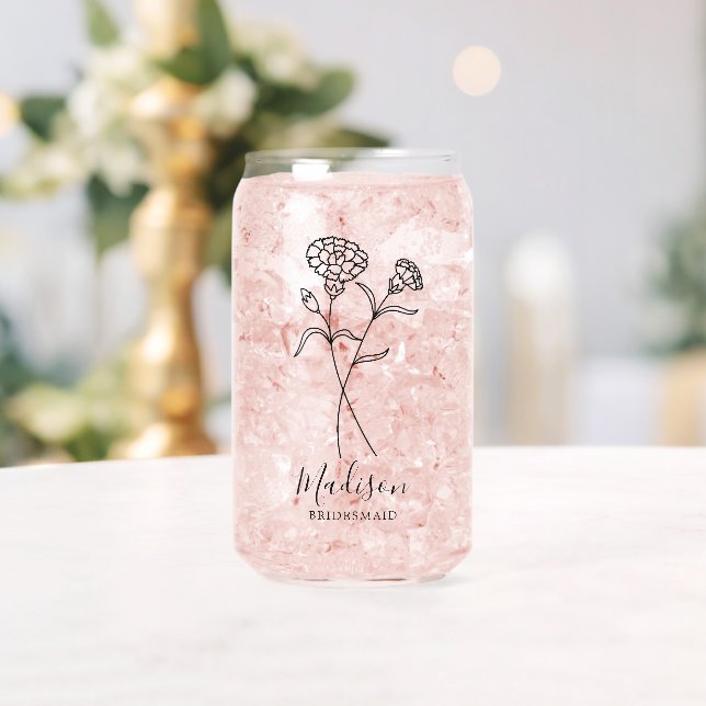 Moderne Blume Januar Bridesmaid Geschenke können Dosenglas (Insitu (Hochzeit))