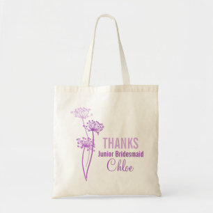 Moderne Blume Junior Bridesmaid lila Blume Tasche
