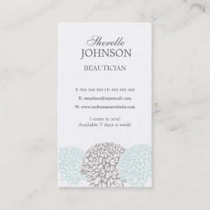 Moderne Blume mit neutralen Schönheitskarten Visitenkarte