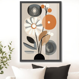 Moderne Blume Mitte des Jahrhunderts Poster