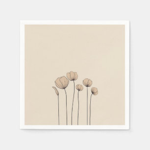 Moderne Blume Napkins Serviette