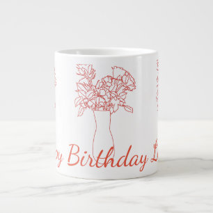 Moderne Blume Original Blume Illustration Jumbo-Tasse
