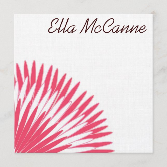 Moderne Blume Petals in Rosa (Vorderseite)