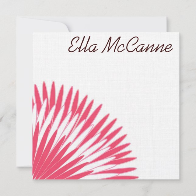 Moderne Blume Petals in Rosa (Vorderseite)