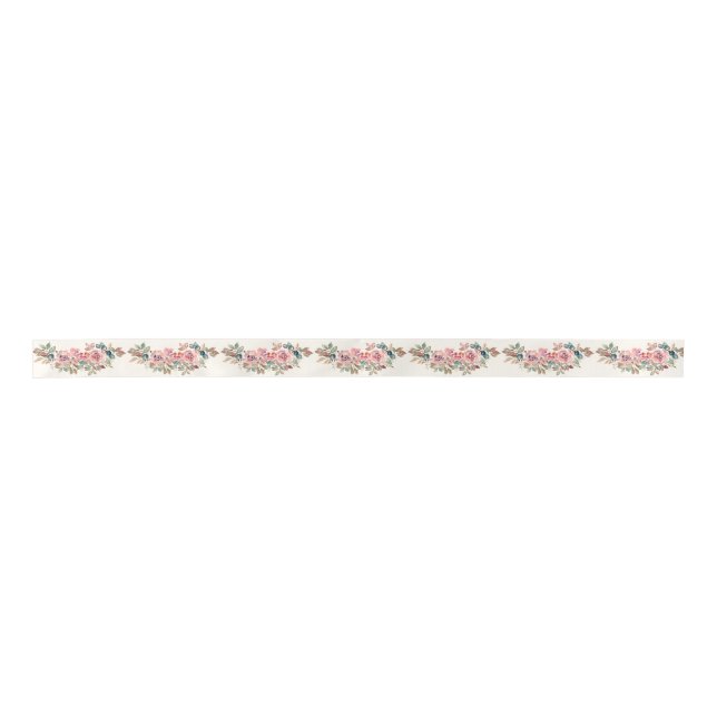 Moderne Blume Satin Ribbon Satinband (Vorderseite)