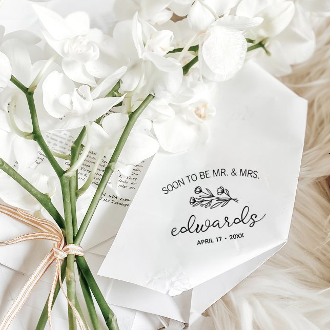 Moderne Blume Save the Date Gummistempel (Von Creator hochgeladen)