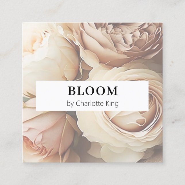 Moderne, Blume Square Visitenkarte (Vorderseite)