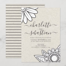 Moderne Blume Typografie Style Wedding