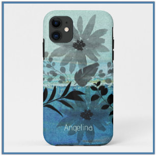 Moderne Blume über traumhaft blaues Hintergrund Case-Mate iPhone Hülle