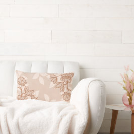 Moderne Blume und Blätter Ornamente Lendenkissen