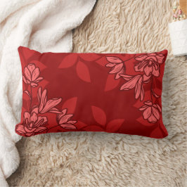 Moderne Blume und Blätter Ornamente Lendenkissen