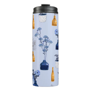Moderne Blume Vase Vintag Monoton Thermosbecher