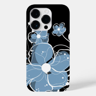 Moderne Blume von Girly Blue und Weiß Case-Mate iPhone 14 Pro Hülle