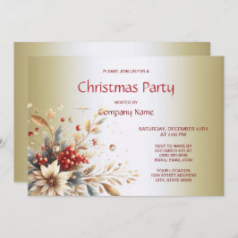 Moderne Blume Weihnachten Party Einladung