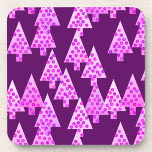 Moderne Blume Weihnachtsbäume - Amethyst lila Getränkeuntersetzer