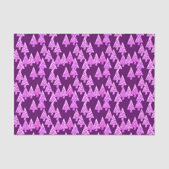 Moderne Blume Weihnachtsbäume - Amethyst lila Seidenpapier (Vorderseite)