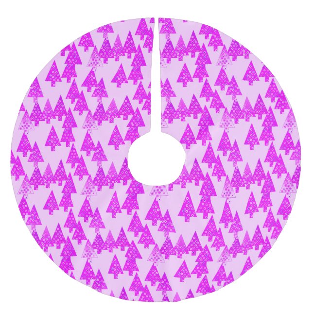 Moderne Blume Weihnachtsbäume - Orchideen Polyester Weihnachtsbaumdecke (Vorderseite)