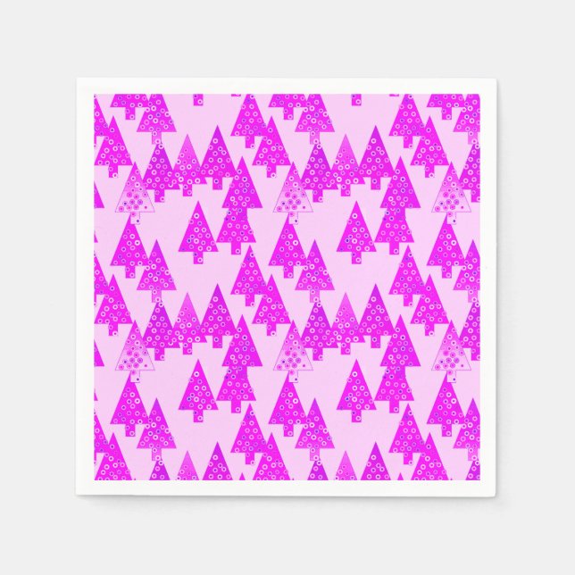 Moderne Blume Weihnachtsbäume - Orchideen Serviette (Vorderseite)