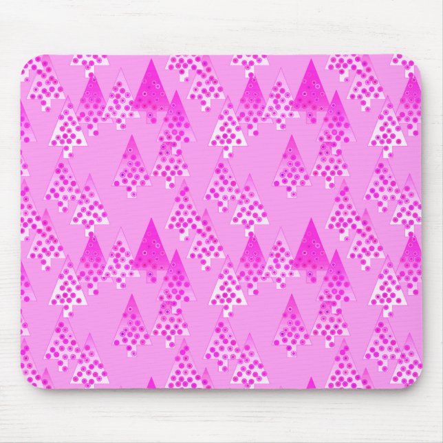 Moderne Blume Weihnachtsbäume - Orchideen & Veilch Mousepad (Vorne)