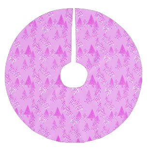 Moderne Blume Weihnachtsbäume - Orchideen & Veilch Polyester Weihnachtsbaumdecke