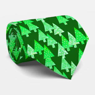 Moderne Blume Weihnachtsbäume - Pinien grün Krawatte