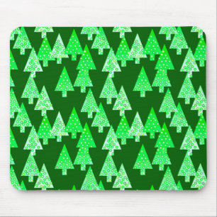 Moderne Blume Weihnachtsbäume - Pinien grün Mousepad
